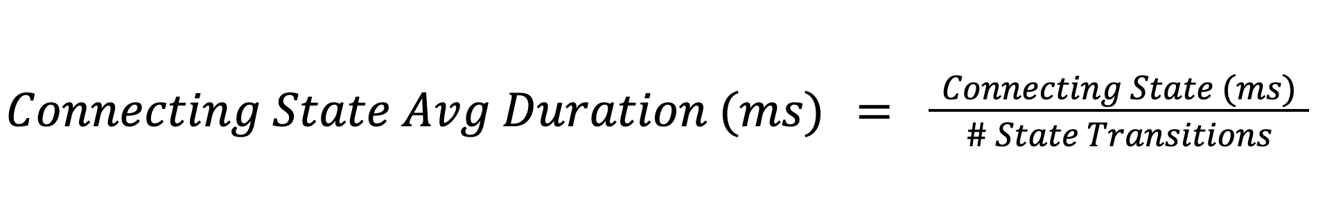 Equation for Connecting State Average Duration